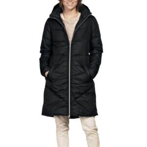 New No Tag  Ellos 2x ( 26/28) Black Quilted Long  Puffer Winter Jacket Coat 2x‎